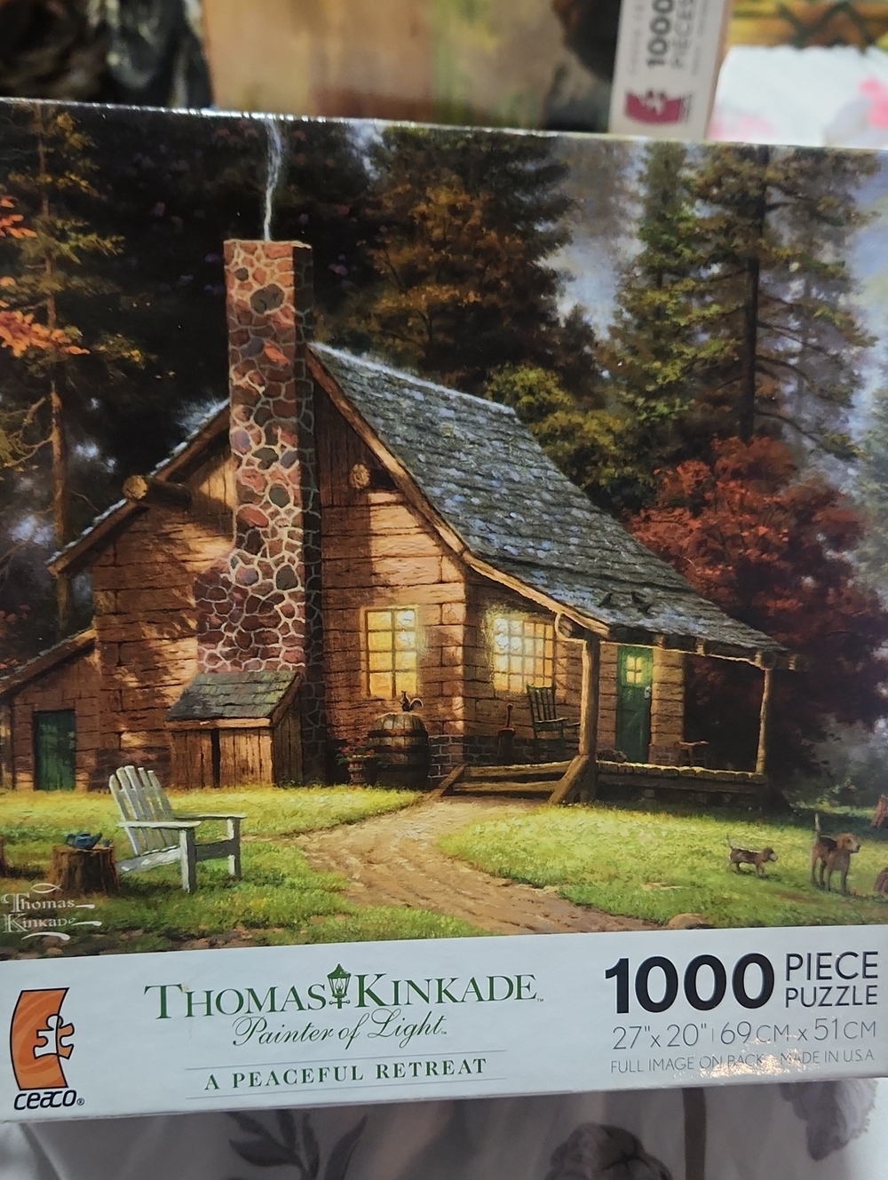 Thomas Kinkade Cabin Retreat Puzzle - New Sealed